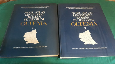 NOUL ATLAS LINGIVISTIC ROM&amp;Acirc;N PE REGIUNI *OLTENIA / VOL. I ȘI II/ 1967 foto