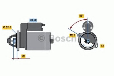 Starter AUDI A4 Cabriolet (8H7, B6, 8HE, B7) (2002 - 2009) BOSCH 0 986 018 340 foto