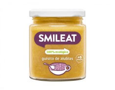 Piure de legume cu fasole alba, vitel si ulei de masline Bio +6 luni, 230g, Smileat