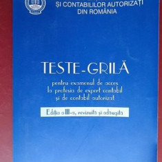 Teste-grila pentru examenul de acces la profesia de expert contabil si contabil autorizat