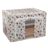 Cutie Depozitare, 66L, din Material Textil, 50 x 40 x 33 cm, pentru Haine si Lenjerii, Model Fluturasi, Multicolor