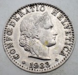 1.379 ELVETIA 20 RAPPEN 1933 B