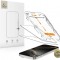 Folie de protectie Ecran Tech-Protect Quick Set+ pentru Apple iPhone 16 Pro Sticla Securizata Full Glue Set 2 bucati Cu Rama Ajutatoare Neagra