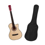 Cumpara ieftin Chitara clasica din lemn 95 cm, natur cutaway, husa nylon cadou