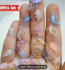 Figurine 3D volumetrice pentru manichiură, set de 50 bucăți D25