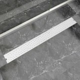 Rigolă duș liniară, model bule, oțel inoxidabil, 1030 x 140 mm