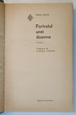PORTRETUL UNEI DOAMNE HENRY JAMES foto