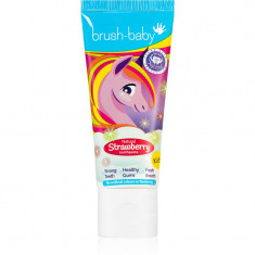 Brush Baby Natural Strawberry Pasta de dinti pentru copii. cu aroma de capsuni de 3 ani 50 ml