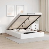 Cumpara ieftin Cadru de pat otoman fără saltea alb 140x200cm piele artificială