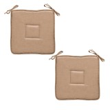 Set perne decorative pentru scaun in forma de patrat, 39x39 cm, Bej, 2 piese