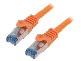 Patch cord S/FTP Cat6a LSZH 1.5m Portocaliu, Logilink