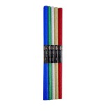 Hartie creponata diverse culori metalizate, 50x200 cm,5 role set