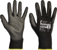 Manusi Protectie Evolution, Standard En420, Degete Si Palma Cu Polyurethan - Marime 7 - Negre foto