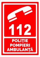 Indicator politie salvare si ambulanta 112 foto
