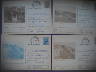 HOPCT LOT 4151 -IP- 4 CARTI POSTALE-CORABIA -JUD OLT -CIRCULATE foto
