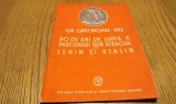 GH. GHEORGHIU-DEJ - 30 de Ani de Lupta a PARTIDULUI sub Steagul lui Lenin si Stalin- Editura Partidului Muncitoresc Roman, 1952, 64 p.