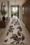 Cumpara ieftin Traversa Cappuccino 16025-118 60x200cm Crem Maro Polipropilena Antialergica Design Ramuri Naturale