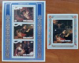 INS. COOK -''PICTURI CELEBRE- CRACIUN-1987''-2 COLITE- MNH NESTAMP. -Calitate EXTRA-scan