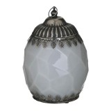Cumpara ieftin Felinar LED Gradina, Sticla Argintiu Antichizat, 14x19cm, Inart - Decoratiune Luminoasa Exterior, Interior