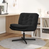 vidaXL Scaun Relaxant Rotativ cu pernă Altele Manual Negru 63 x 75 x 76 cm Catifea