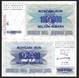 BOSNIA HERTEGOVINA 1000000 / 1.000.000 DINARI / DINARA 1993 - Data 10.11.1993 , Overprint pe 25 DINARI 1992 , P-35a.2 , UNC , necirculata