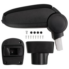 Cotieră auto, negru, 12x32x(32-49) cm ABS foto