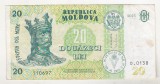 Bnk bn Moldova 20 lei 2015 circulata