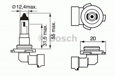 Bec, proiector ceata TOYOTA COROLLA (CDE12, ZZE12, NDE12, ZDE12) (2001 - 2007) BOSCH 1 987 302 083 foto