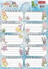 Set etichete școlare Tanex tls-828, Mermaids. 30 buc/set