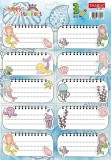 Set etichete școlare Tanex tls-828, Mermaids. 30 buc/set