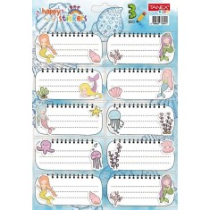 Set etichete școlare Tanex tls-828, Mermaids. 30 buc/set