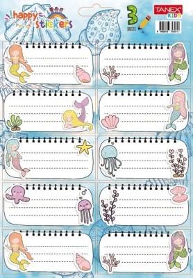 Set etichete școlare Tanex tls-828, Mermaids. 30 buc/set foto