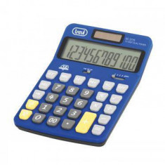 Calculator de birou EC 3775 12 digit baterie +solar albastru Trevi