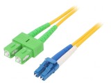 Patch Cord Fibra Optica OS2 LC/UPC-SC/APC 3m Galben, Digitus