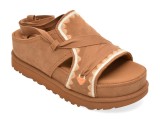 Cumpara ieftin Sandale UGG maro, GOLDENSTAR HI ARTISTITCH, din piele intoarsa