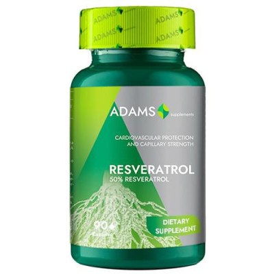 Resveratrol 50 miligrame 90 capsule Adams Vision foto
