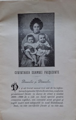 Dare de seamă Leagănul Sf. Ecaterina București 1901 &amp;ndash; rar document filantropic foto