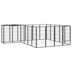 vidaXL ?arc caini 22 panouri negru 50x100 cm o?el vopsit electrostatic foto