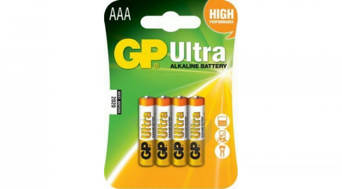 Baterii GP Ultra alcaline AAA micro 24AU (LR03) bl/4 (B1911,GP24AU-C4)