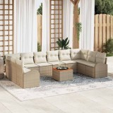 Cumpara ieftin Set de canapele pentru grădină 11 pcs Bej, alb