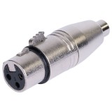 Adaptor Audio Mono XLR Mama - RCA Mama Metalic BST 18-5578