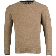 Jack Pyke Ashcombe Pulover 100% l&acirc;nă de miel cu guler O, culoare bej, mărimea XL