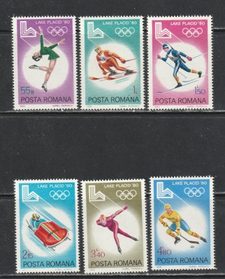 Romania 1979 - #997 Jocurile Olimpice de Iarna 6v MNH foto