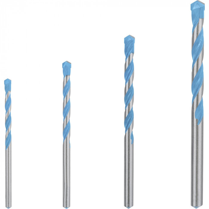 BOSCH Set 4 burghie EXPERT CYL-9 MultiConstruction, multimaterial, diametre 4/5/6/8 mm, prindere cilindrica