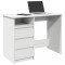 vidaXL Birou, alb, 102x50x75 cm, lemn prelucrat 860463