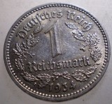 J.134 GERMANIA 1 REICHSMARK 1934 F, Europa, Nichel