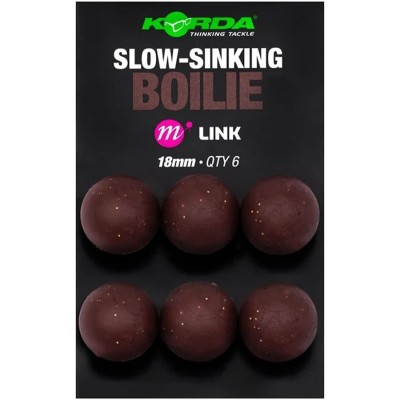 Boilies Korda Artificial Link Slow Sinking Boilie 18mm, 9buc/pac foto