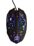 Mouse Gaming Iluminat ZORNWEE XG68, USB, Negru, 1200 dpi, optic, 3 butoane, cablu 1.4M