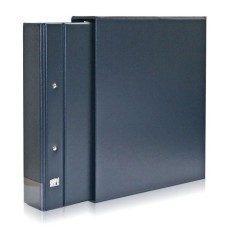 Coperta cu inele si caseta de protectie, Compact A4, Albastru foto