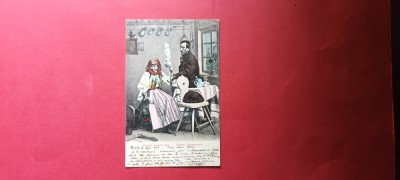 Sibiu Transilvania Port popular Tarani Sasi Sachsen aus Siebenb&amp;uuml;rgen 1900 foto